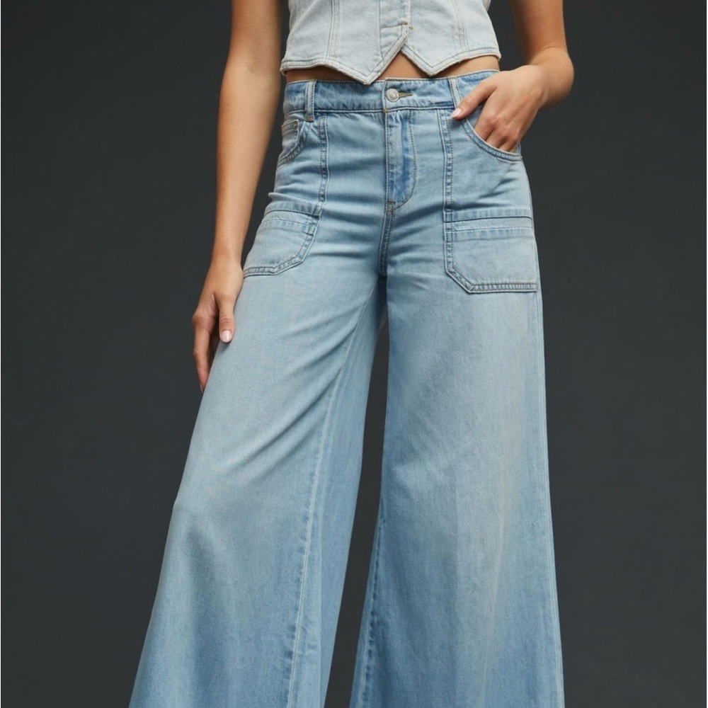 Anthropologie Pilcro The Jane Low-Rise Wide-Leg Jeans